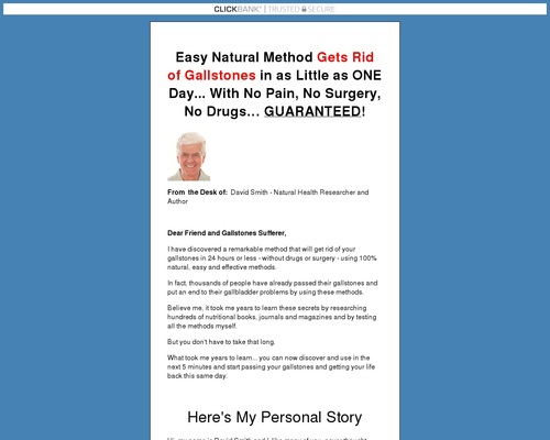 The Gallstone Elimination Report * Make $42.92 with Upsell!