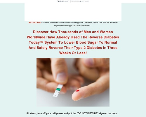 "REVERSE DIABETES TODAY" - Your Diabetes Cure - Official Website
