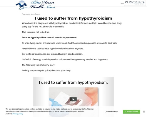 My Hypothyroidism vsl cb | Blue Heron Health News