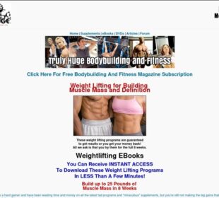 Weightlifting eBooks, Weight Lifting for Muscle Mass and Definition