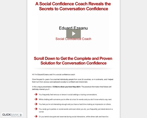 Conversation Confidence | Social Confidence Secrets