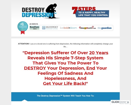 Destroy Depression (tm) - $100 New Aff Bonus