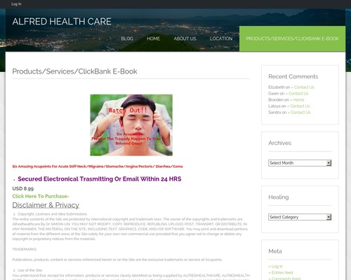 Products/Services/ClickBank E-Book | Alfred Health Care