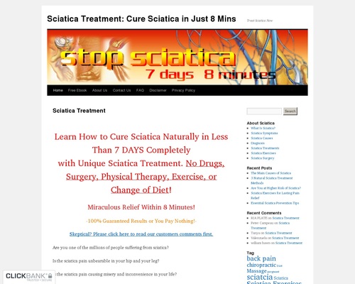 Relief Sciatica Naturally - Top Converting Sciatica Offer On Cb!