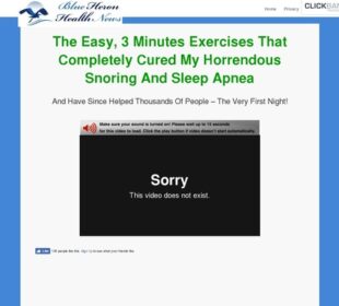 Stop Snoring Exercise Program cb vsl | Blue Heron Health News