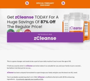 Get zCleanse TODAY For A Huge Savings Of 87% Off The Regular Price!