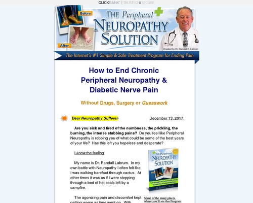 The Neuropathy Solution Solves Your Peripherhal Neuropathy Pain