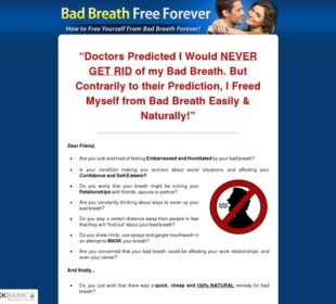 Bad Breath Free Forever - The 100% Natural Remedy For Bad Breath!